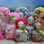 Russian Dolls Matryoshka Babushka - Set Of Three