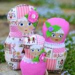 Russian Dolls Matryoshka Babushka - Set Of Three