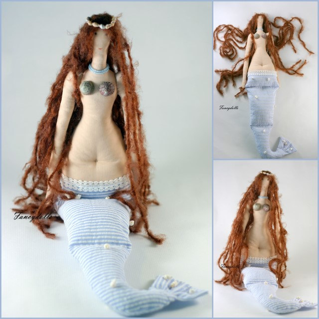 Tilda Doll Cloth Doll Mermaid - Made To Order